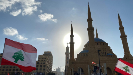 Imagen de una manifestación en Beirut.