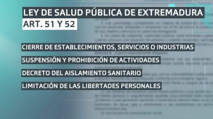 Extracto de la Ley de Salud Pública de Extremadura