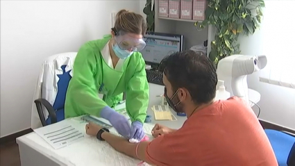 Gonzalo Barroso durante las pruebas médicas realizadas en la tarde de hoy