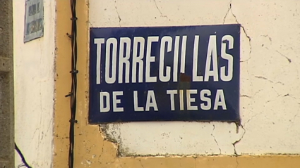 letrero de Torrecillas de la Tiesa