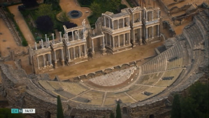 Vista aérea del Teatro Romano de Mérida