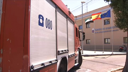 Camión de bomberos del parque de Badajoz