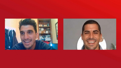 Álex Herrera y Ruano conversando para Extremadura Deportes
