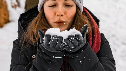 Frío nieve piel