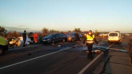 Accidente en N-V en Mérida