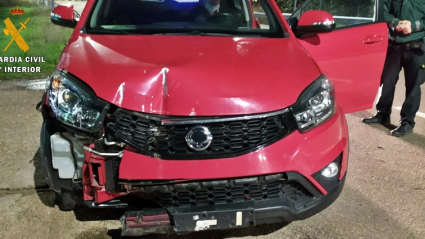 Vehículo siniestrado en el accidente