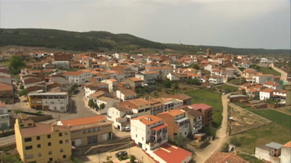 Vista desde el aire de la localidad pacense de Valdecaballeros