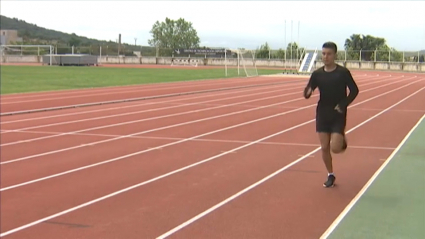 Houssame Benabbou durante un entrenamiento