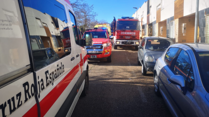 Incendio en calle Italia de Badajoz