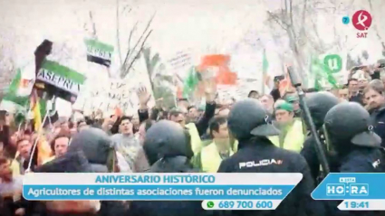 Protestas del campo en Extremadura