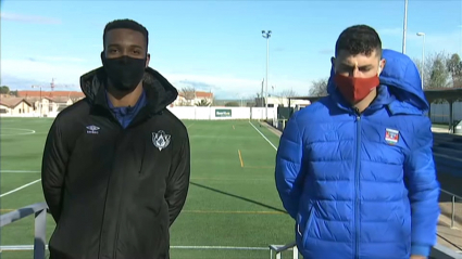 Los protagonistas, atendiendo a Extremadura Deportes