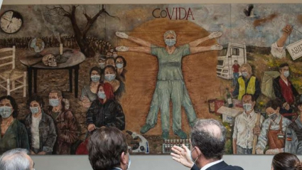 Cuadro homenaje a las víctimas de la covid-19