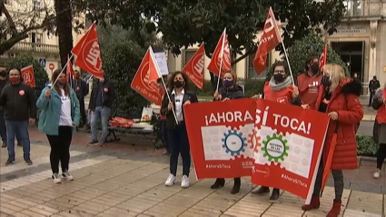 Manifestación sindical en Badajoz