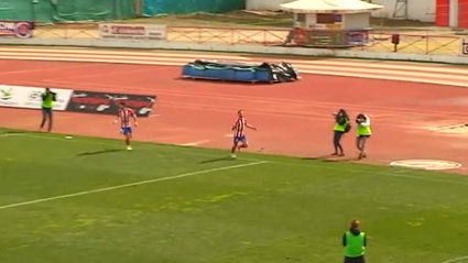 Manu Ramírez celebrando su gol ante el Talavera