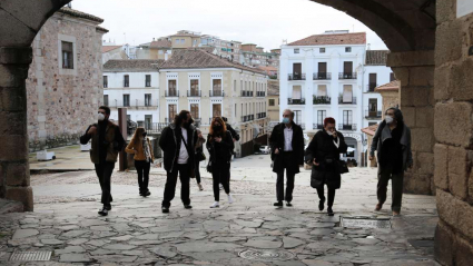 Visita de artistas a Cáceres el pasado noviembre
