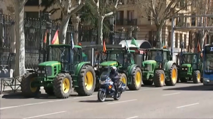 La tractorada extremeña llega a Madrid