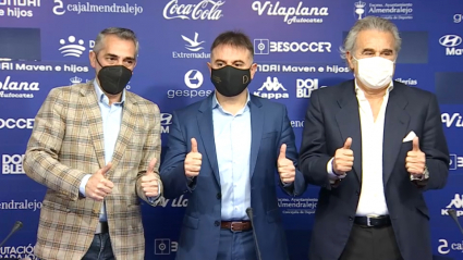 Ramón Robert, Manolo Franganillo y Zoran Vekic en el acto de presentación el pasado 5 de enero 