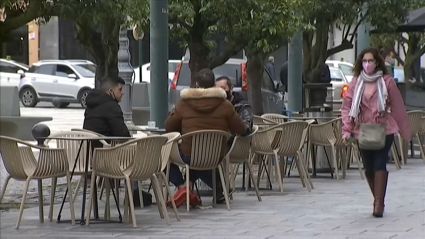 Terraza de un bar de Badajoz