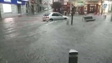Tromba de agua en Villanueva de la Serena