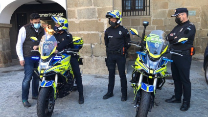 Nuevas motos de la Policía Local de Plasencia.