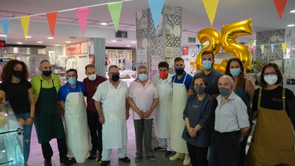 Imagen del alcalde cacereño Luis Salaya, en la celebración del 25 aniversario del Mercado de  Ronda del Carmen