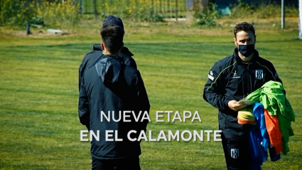 Ángel Gutiérrez en un entrenamiento con el Mérida