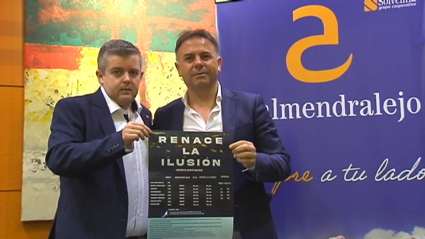 Manuel Franganillo y Juan Soria en el acto de presentación de la campaña de abonos 2021-22