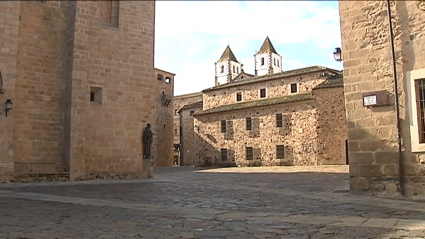 Plaza de Santa María, en Cáceres.