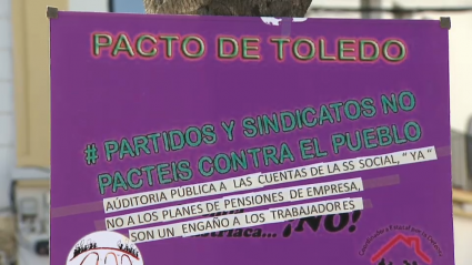 Pancarta de una de las protestas de jubilados y pensionistas extremeños