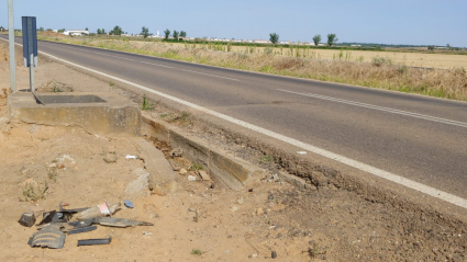 Accidente carretera EX.209 Pueblonuevo del Guadiana