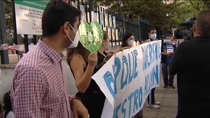 Protesta de los docentes del Alba Plata