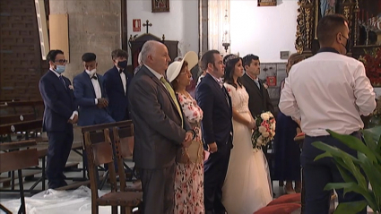 Momento de la boda de María y Francisco