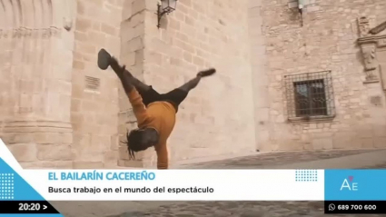 Mangana haciendo acrobacias en Cáceres