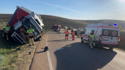 Accidente entre Palomas y Almendralejo