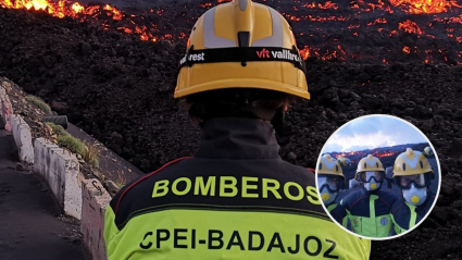 Bomberos de la Diputación de Badajoz en La Palma