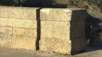 Daños en el puente de Alcántara