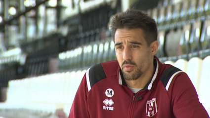 Emilio Cubo nos atiende en el Estadio Romano José Fouto