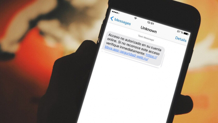 Mensaje enviado por SMS con el intento de estafa