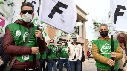 Protesta de CSIF a las puertas del SES