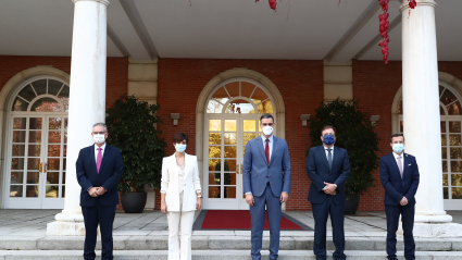 Pedro Sánchez, Guillermo Fernández Vara, Isabel Rodríguez, Miguel Ángel Gallardo y José Luis Quintana