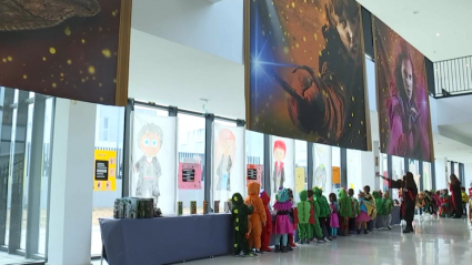 El Colegio de Cerro Gordo decorado como la escuela de magia de Hogwarts