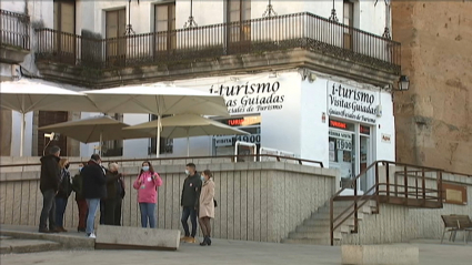 Turistas en Cáceres