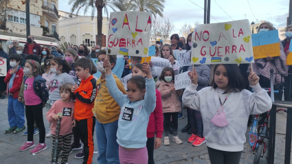 Manifestación en Montijo contra la Guerra en Ucrania