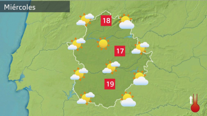 Mapa de tiempo previsto para el miércoles 6 de abril