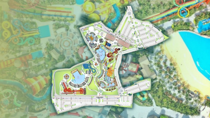 Plano definitivo del parque acuático recogido en la documentación oficial presentada al ejecutivo autonómico para su aprobación