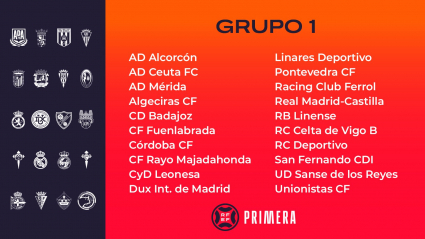 Los 20 equipos del Grupo I de la próxima Primera Federación.