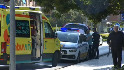 La ambulancia llegando al lugar del accidente