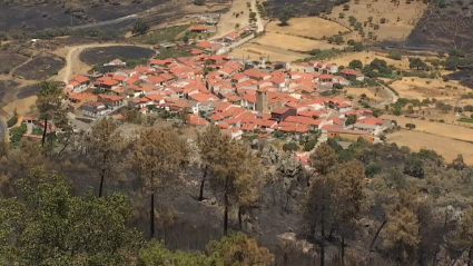 Casas de Miravete tras el incendio