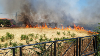 Incendio en Cáceres