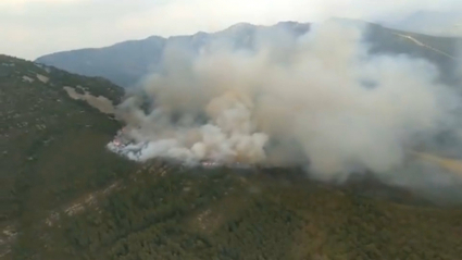 Incendio en Las Mestas